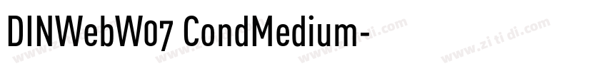 DINWebW07 CondMedium字体转换
